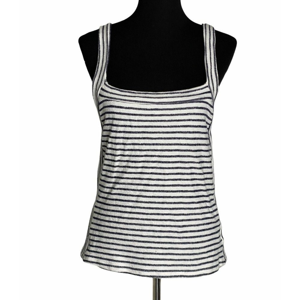 Lamade Womens Black White Sleeveless Square Neck S